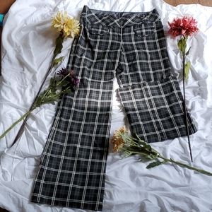Anthropologie plaid flare pants EUC!
